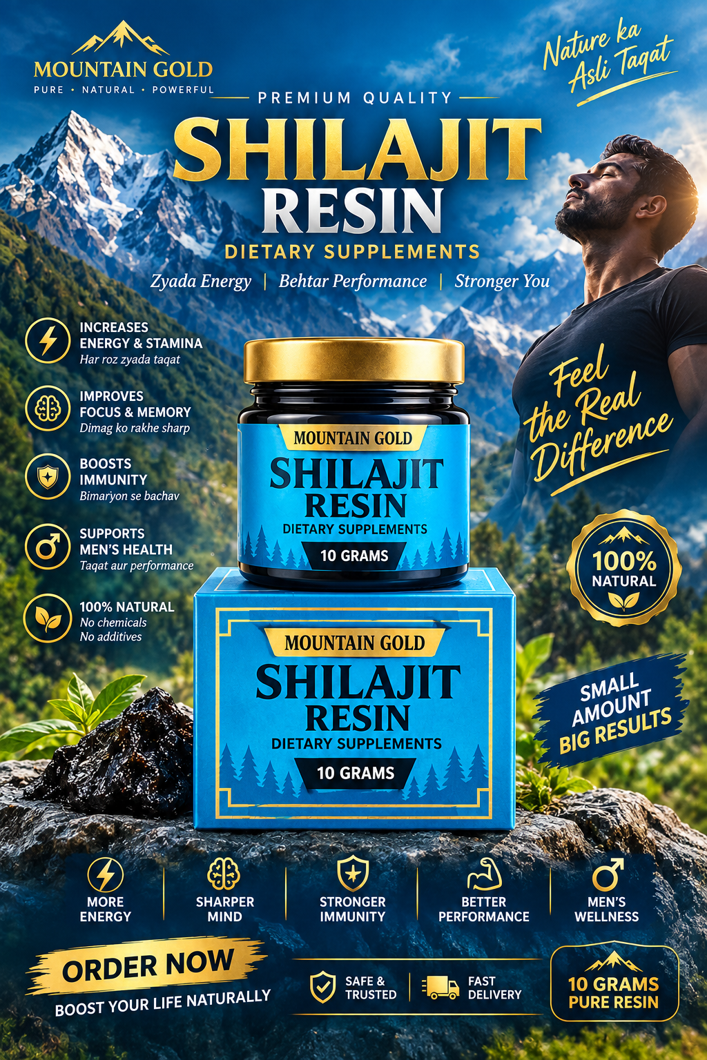 Mountain Gold Shilajit Package Showcase